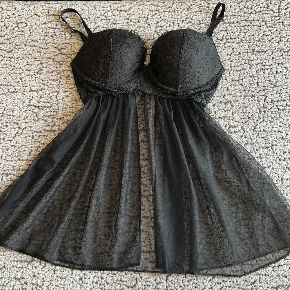 Victoria Secret Black Lingerie Bra- 36D - Picture 10 of 11